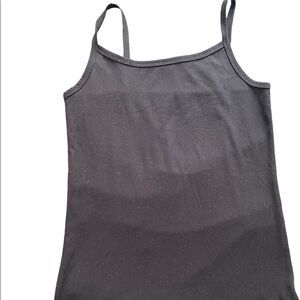 Black Ribbed Tank Top Large